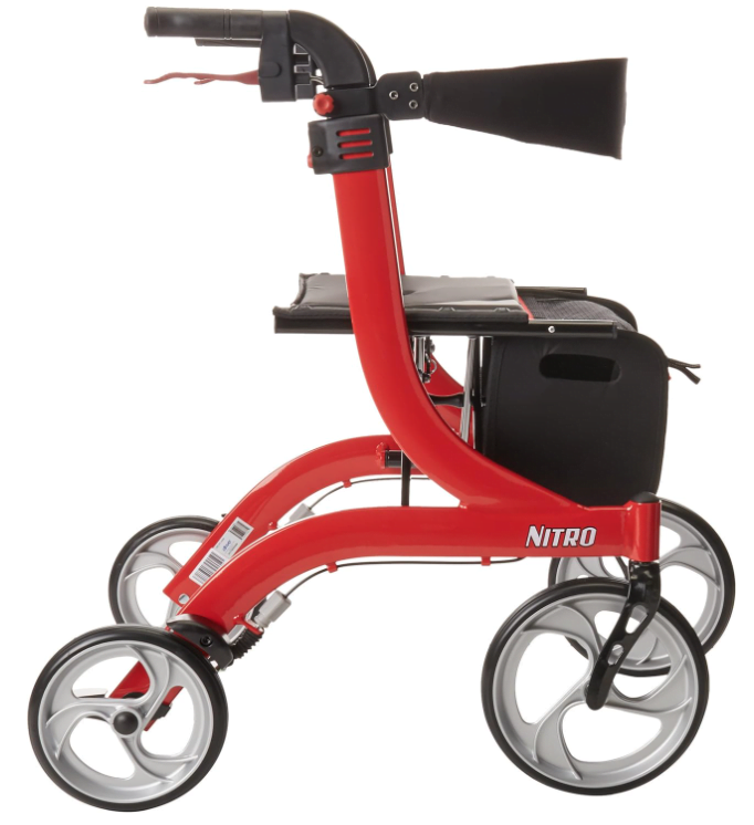 Drive Walker with Seat - #3. Drive Medical RTL10266 Nitro Euro-Style 4-Wheel Rollator Walker With Seat Drive Walker with Seat - #3. Drive Medical RTL10266 Nitro Euro-Style 4-Wheel Rollator Walker With Seat