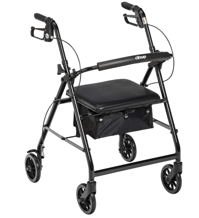 Drive Walker with Seat - #5. Drive Medical R726BK Foldable Rollator Walker with Seat, Black Drive Walker with Seat - #5. Drive Medical R726BK Foldable Rollator Walker with Seat, Black