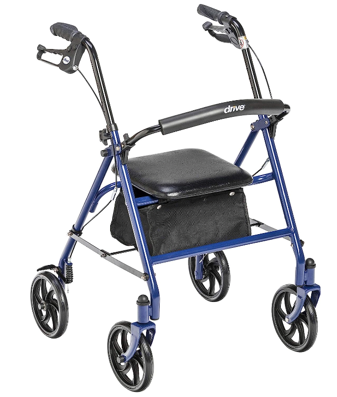 Best Walkers for Seniors on a Budget: #2. Drive Medical 10257BL-1 4 Wheel Rollator Walker With Seat, Steel Rolling Walker Best Walkers for Seniors on a Budget: #2. Drive Medical 10257BL-1 4 Wheel Rollator Walker With Seat, Steel Rolling Walker