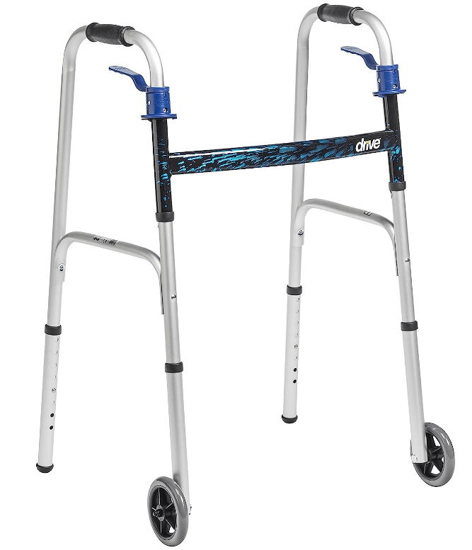 Best Walkers for Seniors on a Budget: #4. Drive Medical 10226-1 Trigger Release Folding Walker, Brushed Steel Best Walkers for Seniors on a Budget: #4. Drive Medical 10226-1 Trigger Release Folding Walker, Brushed Steel