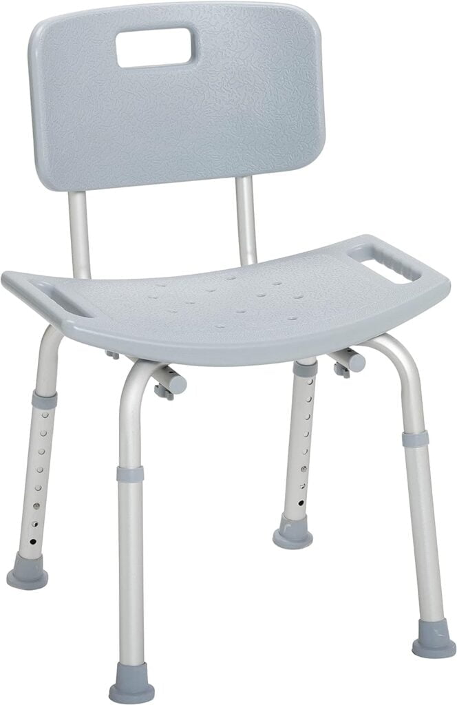 Best Shower Chairs for Seniors: #5. Drive Medical Bathroom Safety Shower Tub Bench Chair with Back Gray Best Shower Chairs for Seniors: #5. Drive Medical Bathroom Safety Shower Tub Bench Chair with Back Gray