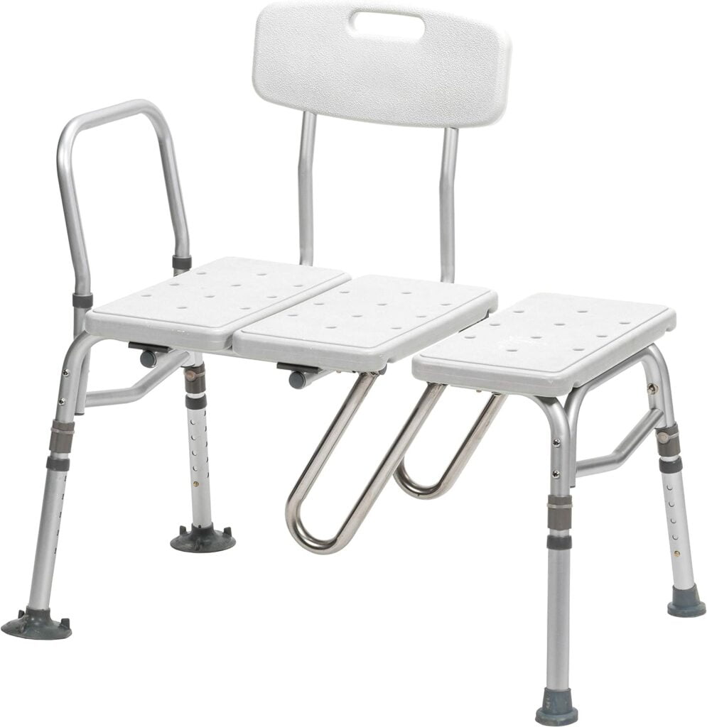 Best Shower Chairs for Seniors: #6. Drive Medical Splash Defense Shower Bathtub Transfer Bench with Curtain Guard Best Shower Chairs for Seniors: #6. Drive Medical Splash Defense Shower Bathtub Transfer Bench with Curtain Guard