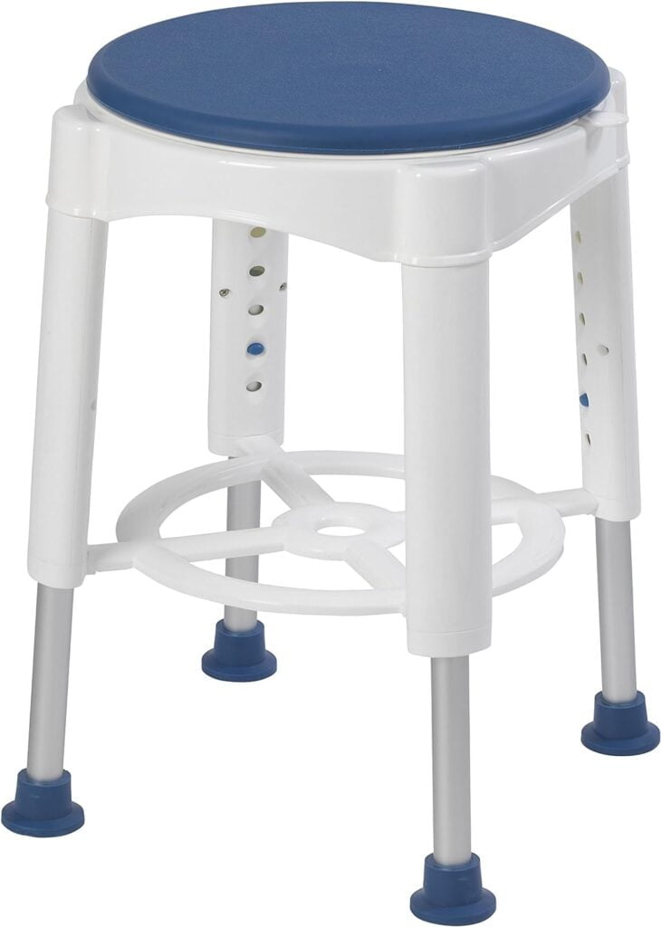 Best Shower Chairs for Seniors: #7. Drive Medical Bath Stool With Padded Rotating Seat Best Shower Chairs for Seniors: #7. Drive Medical Bath Stool With Padded Rotating Seat